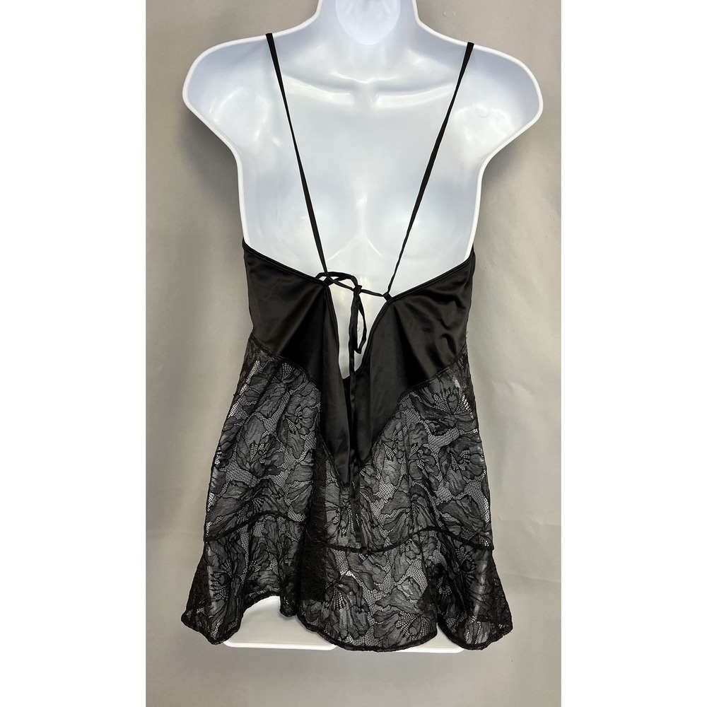 Auden Sexy Baby Doll‎ Black Lace Negligee  Size Medium - Picture 5 of 11